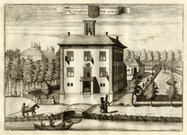 135367 Gezicht over de Vecht op de achter- en zijgevel van het huis Gunterstein bij Breukelen, met linksachter de ...